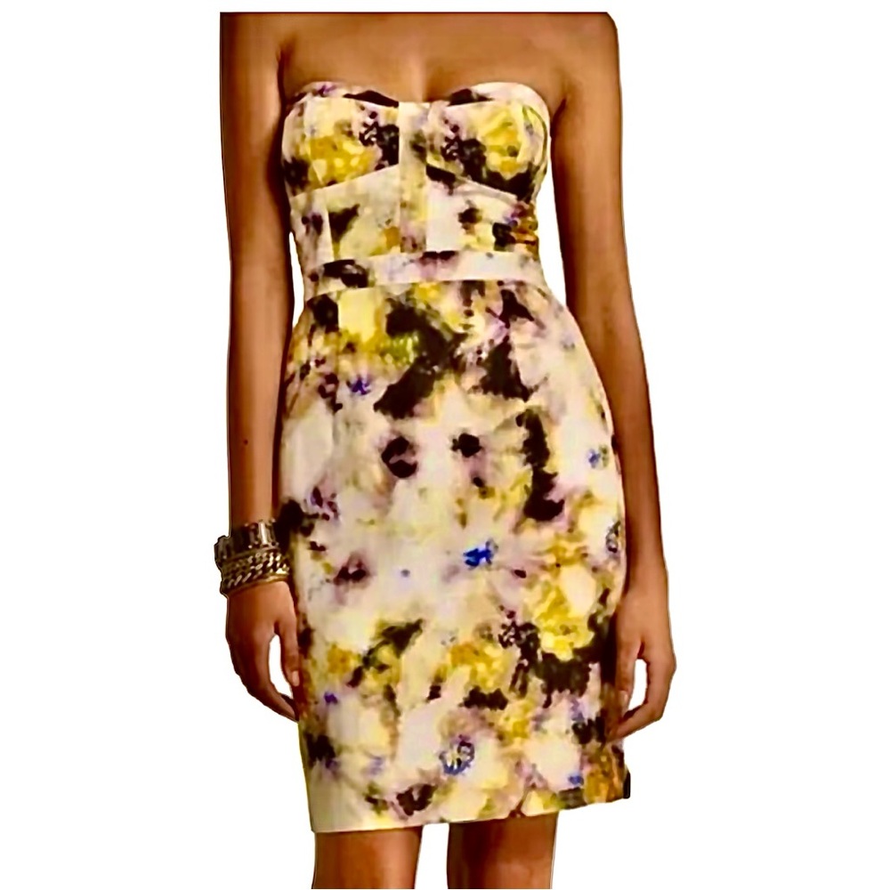 J Crew Strapless Floral Dress